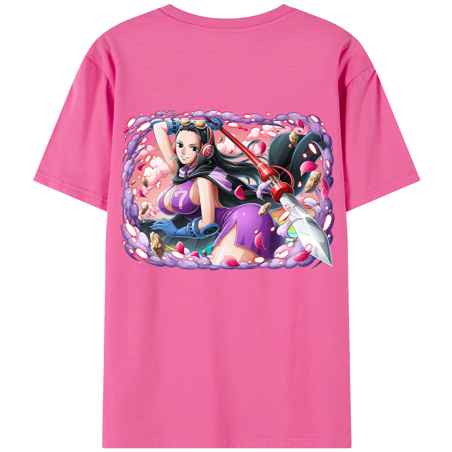 ワンピース ニコ・ロビン ONE PIECE Nico Robin レディース半袖Tシャツ(バックプリント)